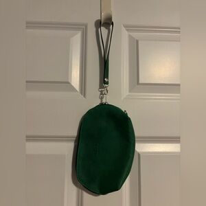 Green Leather Women's Wristlet or Clutch